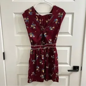 Opullence Paris Dresses Opullence Paris Burgundy Floral Dress